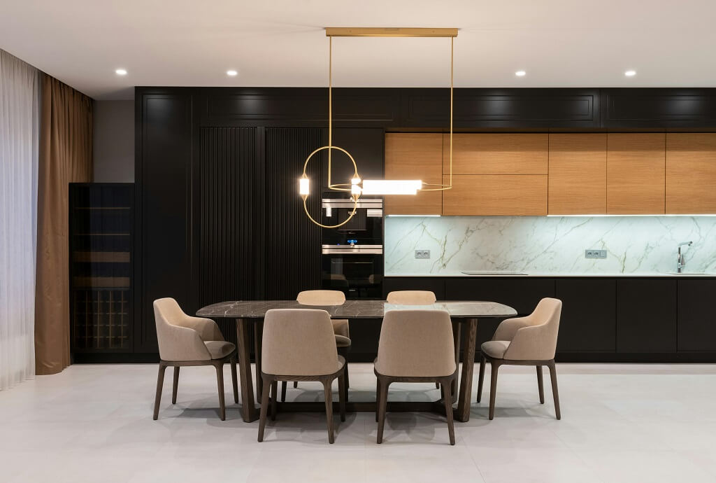 Interior dapur dan ruang makan modern