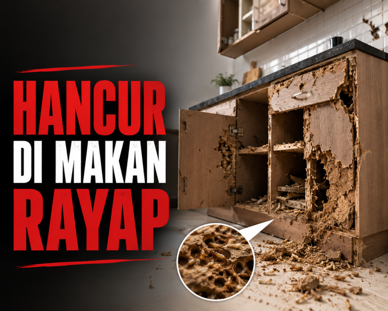 Kitchen set kayu dimakan rayap